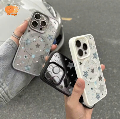 Ốp lưng iPhone họa tiết ngôi sao lấp lánh chống sốc Case Nhà Cam trong suốt cao cấp