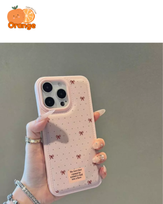 Ốp điện thoại họa tiết nơ mini chống sốc bảo vệ toàn diện thiết kế pastel dễ thương phong cách Hàn Quốc